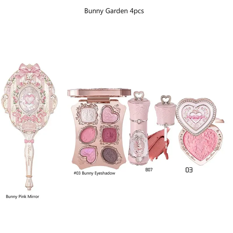 Flower Knows Σετ Μακιγιάζ Κουτί Full Swan Bear Garden Collection Ανάγλυφο Blush Shine Kit Lipstick Foundation All in Maquiagem Kit