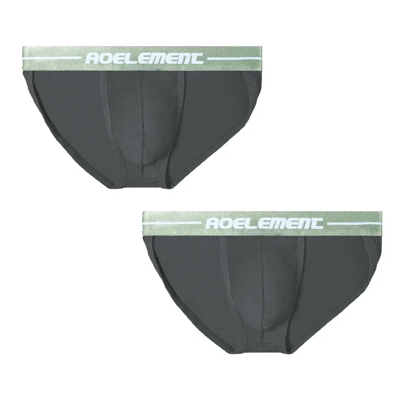 2PCS Sexy high-cut breathable sports triangle underwear with U-shaped pocket to support men's underpants — image 3
