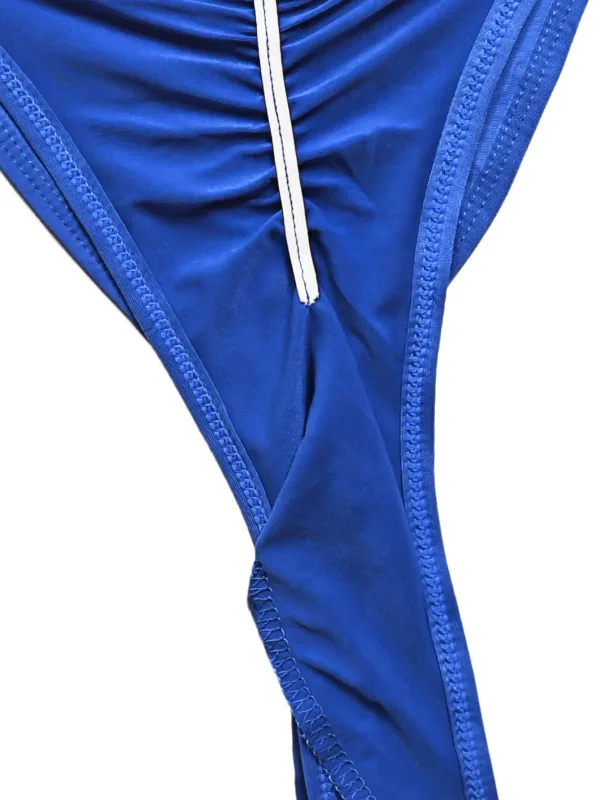 1pc Men's High Slit Ruched Thong - Ice Silky Smooth Semi Sheer, Ultra Sexy Breathable No-Stick Soft Casual Men Underwear — image 4