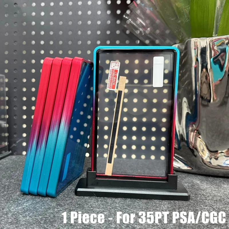 Multicolor Gradient Color Trading Card Protect Holder Metal Case for 35PT PSA CGC Graded Card