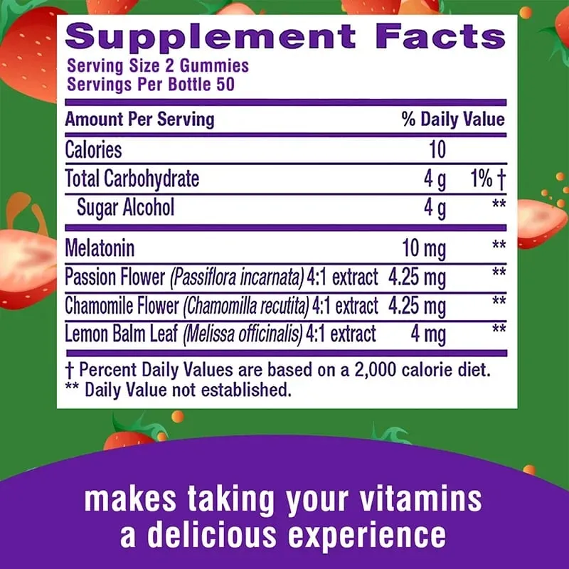 Melatonin Gummies 10 Mg - Fight Insomnia Support Immunity and Improve Rest Quality Fall Asleep Naturally — image 2