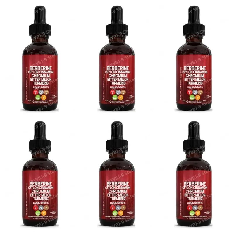 Berberine Chromium Turmeric Ginseng Liquid Drops 60ml Βιολογικό Συμπλήρωμα Βοτάνων Καθημερινή Υποστήριξη Ισορροπίας Ευεξίας για Ενήλικες — image 12