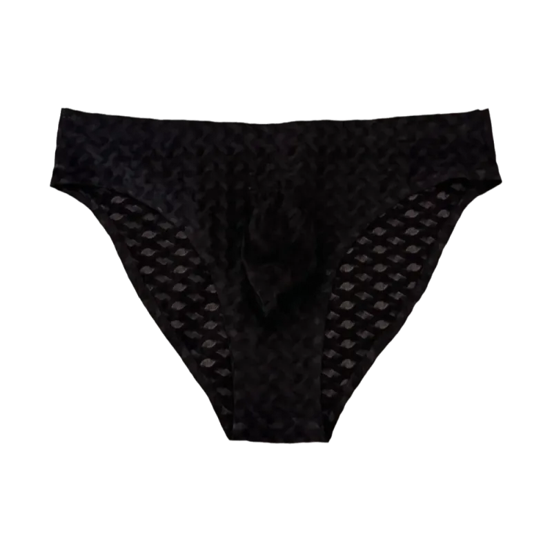 Panties Mesh Thin Men's Underwear Transparent Low Waist Ice Silk Underpants Bubble U Convex Pouch Men Triangle Briefs Male — image 19