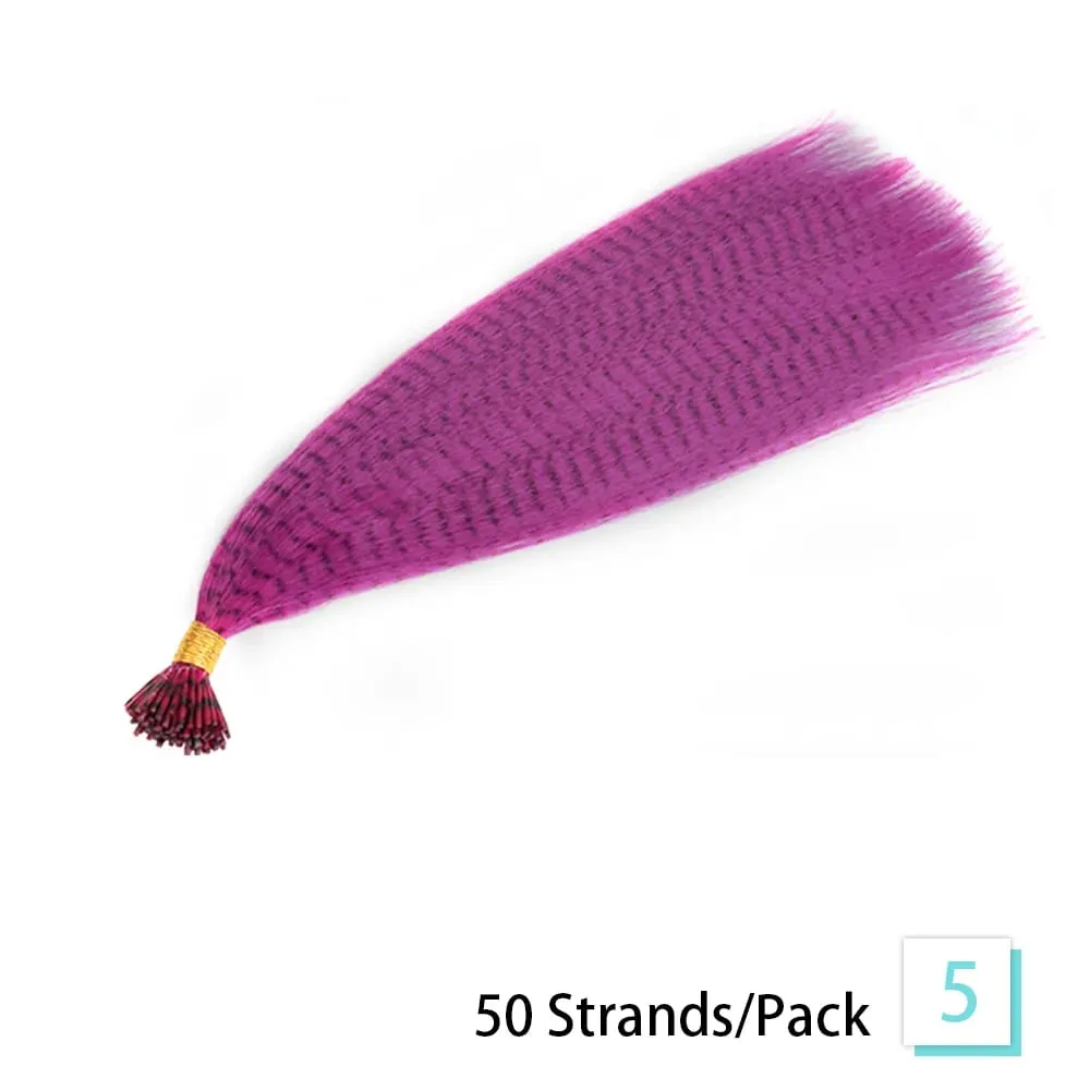 תוספות שיער נוצות סינתטיות 16 אינץ' 50 גדילים/חבילה תוספות שיער צבעוניות תוספות נוצות שיער צבעוניות לנשים — image 11