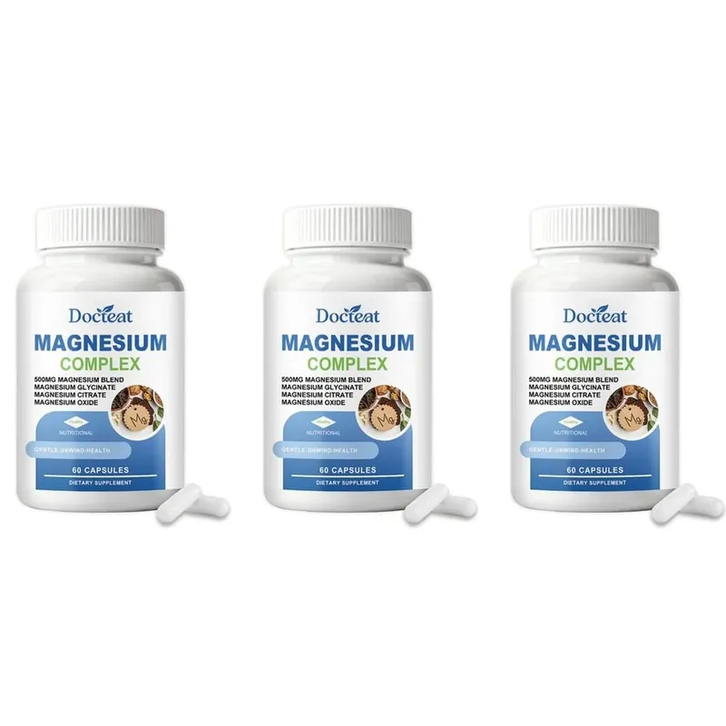 Κάψουλες Docteat Magnesium Complex με 500mg μείγμα μαγνησίου υποστηρίζει την υγεία των νεύρων και τον ενεργειακό μεταβολισμό καθημερινά 60 κάψουλες — image 9