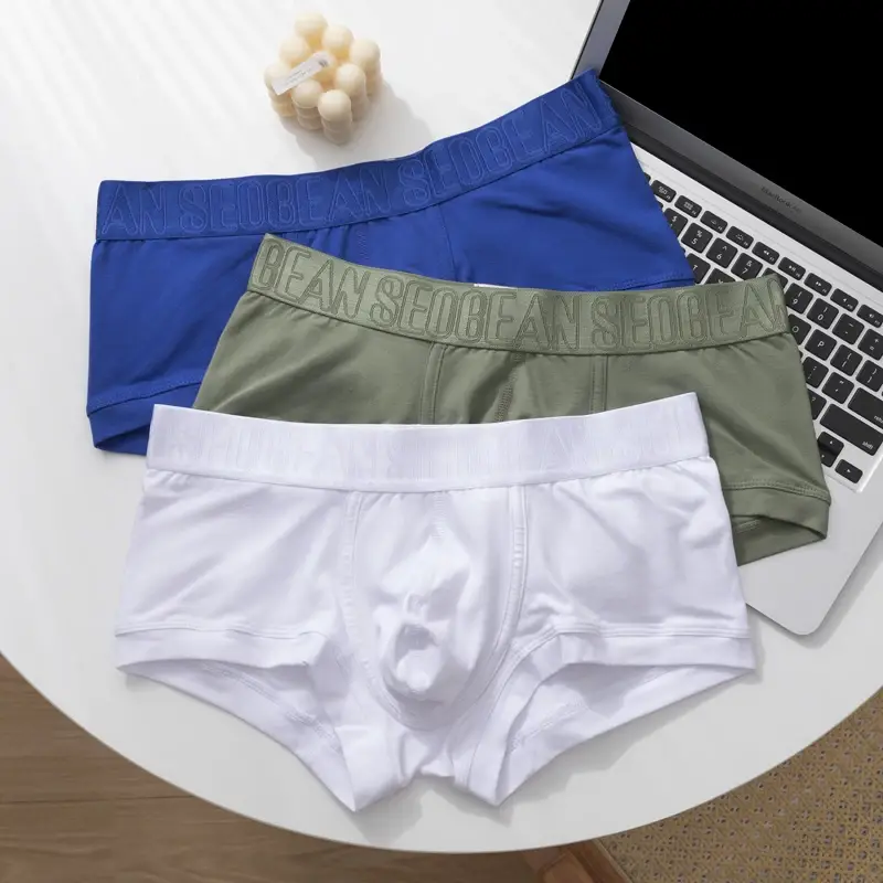 Men's Breathable Cotton Boxer Shorts U-Convex Pouch Low-Waist Soft Stretch Underwear for Daily Casual & Intimate Wear — image 3