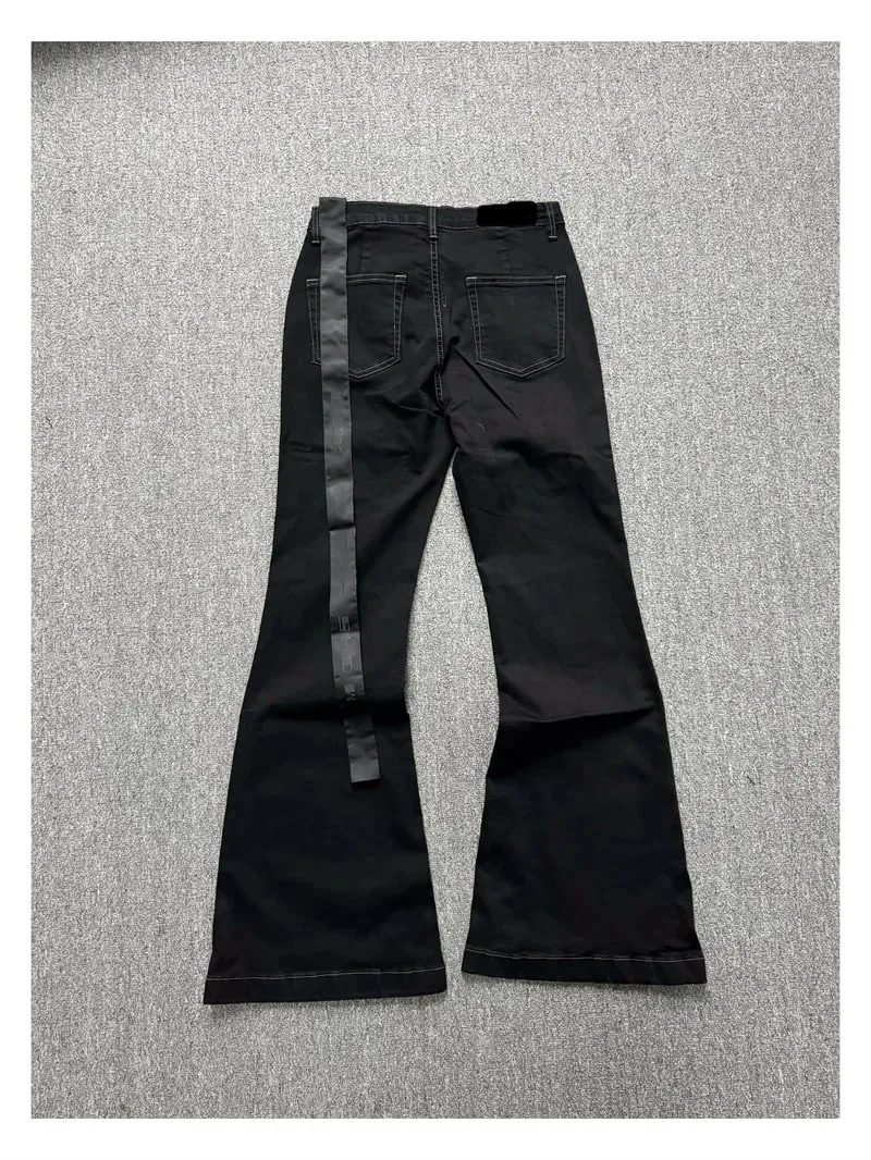 Ανδρικό τζιν παντελόνι High Street RO Ανδρικό 24SS Basic ελαστική μαύρη κορδέλα Loose Flared Streetwear Casual Jeans Παντελόνι Ανδρικά Ρούχα — image 3