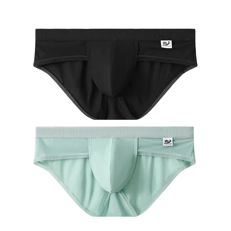 Men's Ice Silk Seamless Briefs Ultra-Thin Breathable Underwear with Sexy U Convex Pouch Mid-Waist Comfortable Summer Shorts — image 28