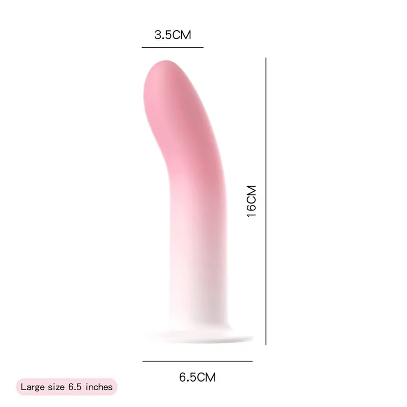 Ευέλικτη υγρή σιλικόνη Dildo για αρχάριους G Spot Προσωπικό Εργαλείο Μασάζ Βεντούζα Πρωκτικό βύσμα Prosate Massager Γυναικείο σεξουαλικό παιχνίδι — image 8