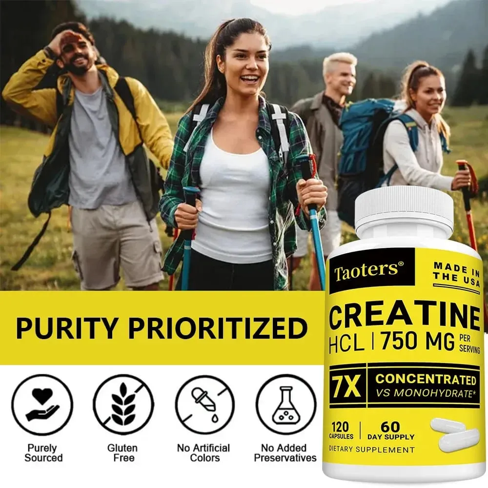 HCL Creatine Supplement Enhances Focus Strength and Endurance Suitable for Both Men and Women Gluten-free Non-GMO — image 7