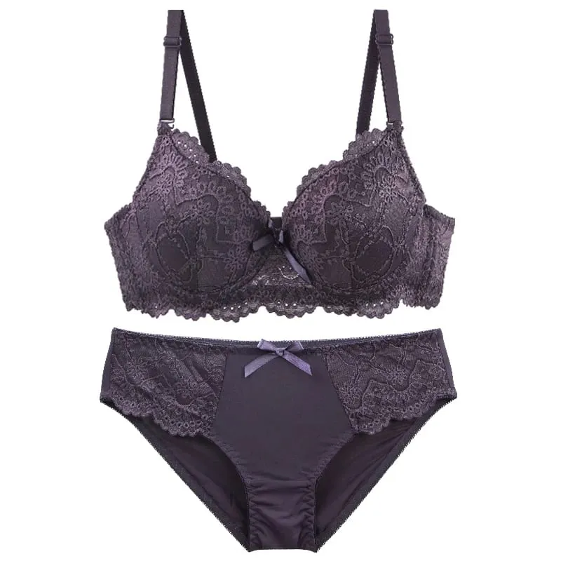 Σετ σουτιέν DainaFang Lace Minimizer 3/4 Cup Push Up Εσώρουχα Πλαϊνή υποστήριξη Αφαιρούμενα λουριά με 3 γάντζους Γυναικεία εσώρουχα — image 6