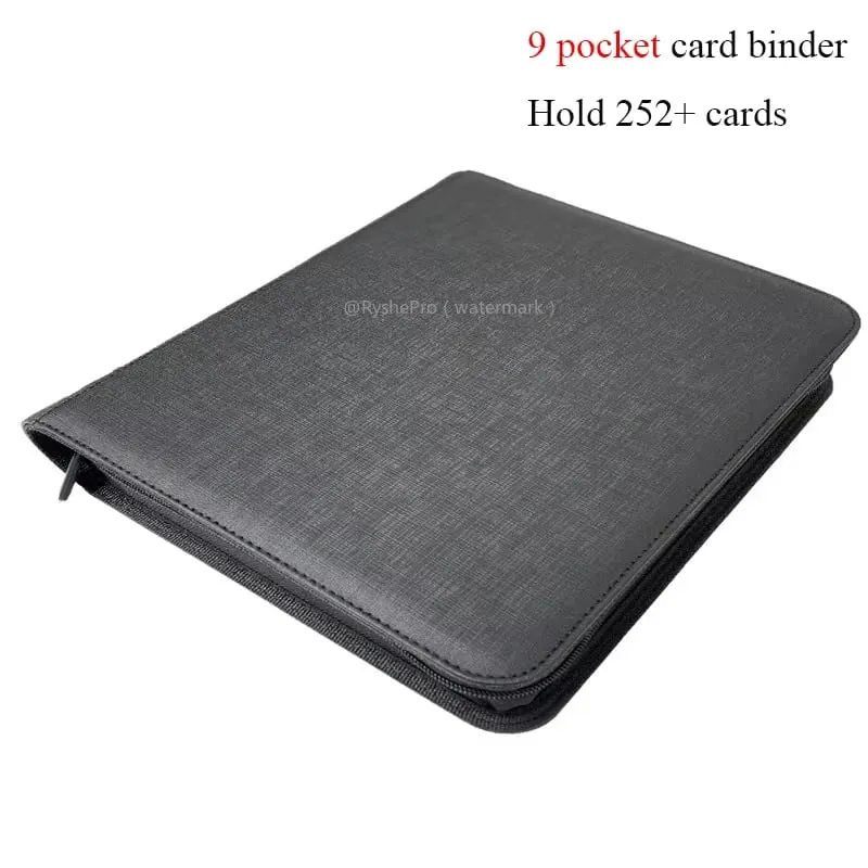 4 Binders Pocket Toploader TCG for PKM Holds 112+ 3"X4" Toploaders Δερμάτινη θήκη καρτών Τσέπες διπλής όψης για κάρτες MTG PTCG — image 8