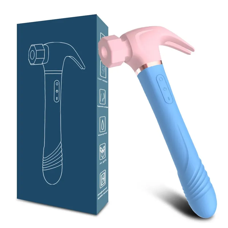 Hammer Vibrator Multifunctional Sex Machine G Spot Stimulation Telescopic Dildo Vaginal Massage Clit Sucking Female Masturbator