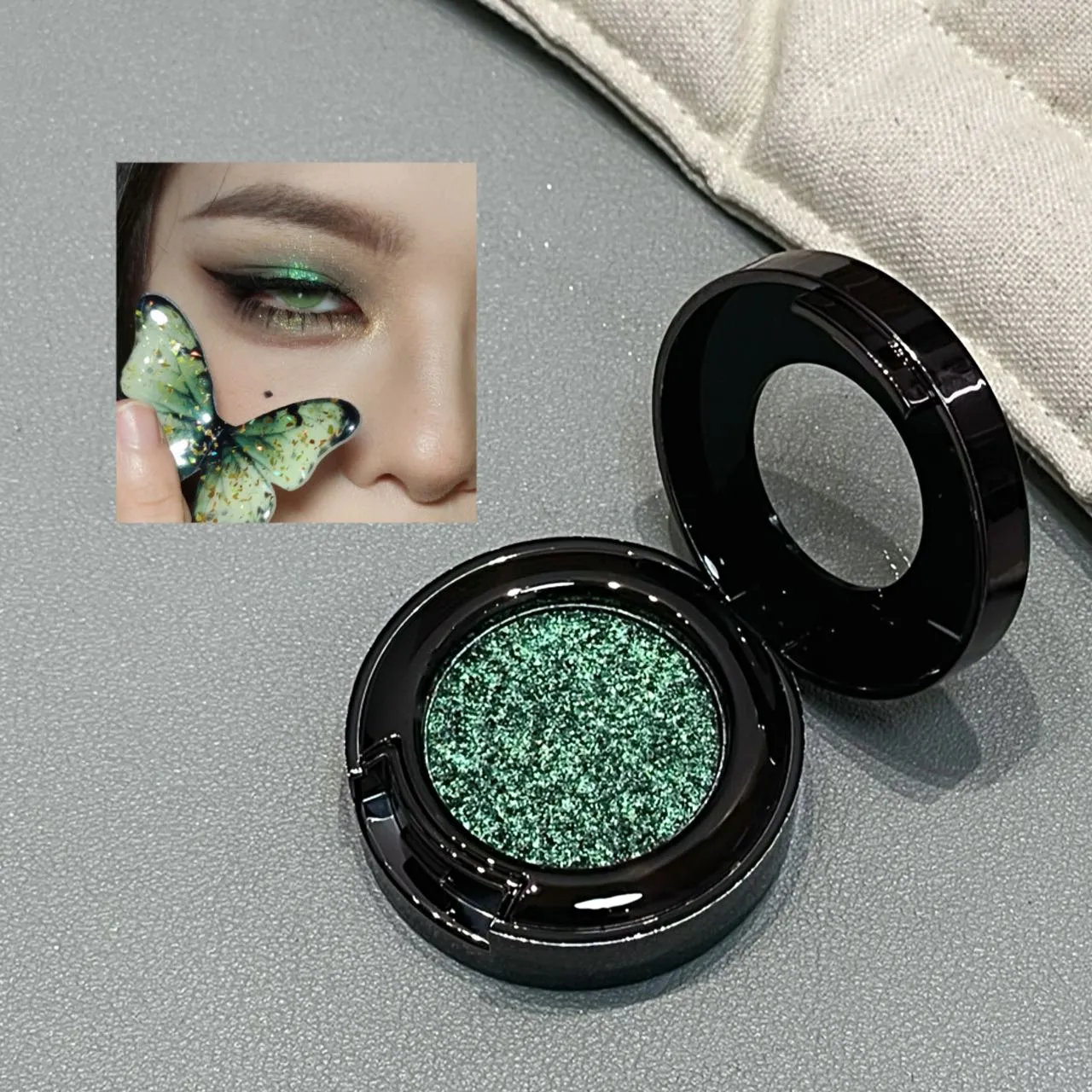 Metallic Glitter Black Blue Eyeshadow Purple Green Metallic Highlighter Eyeshadow Diamond Μακιγιάζ ματιών μακράς διαρκείας Γυναικεία καλλυντικά