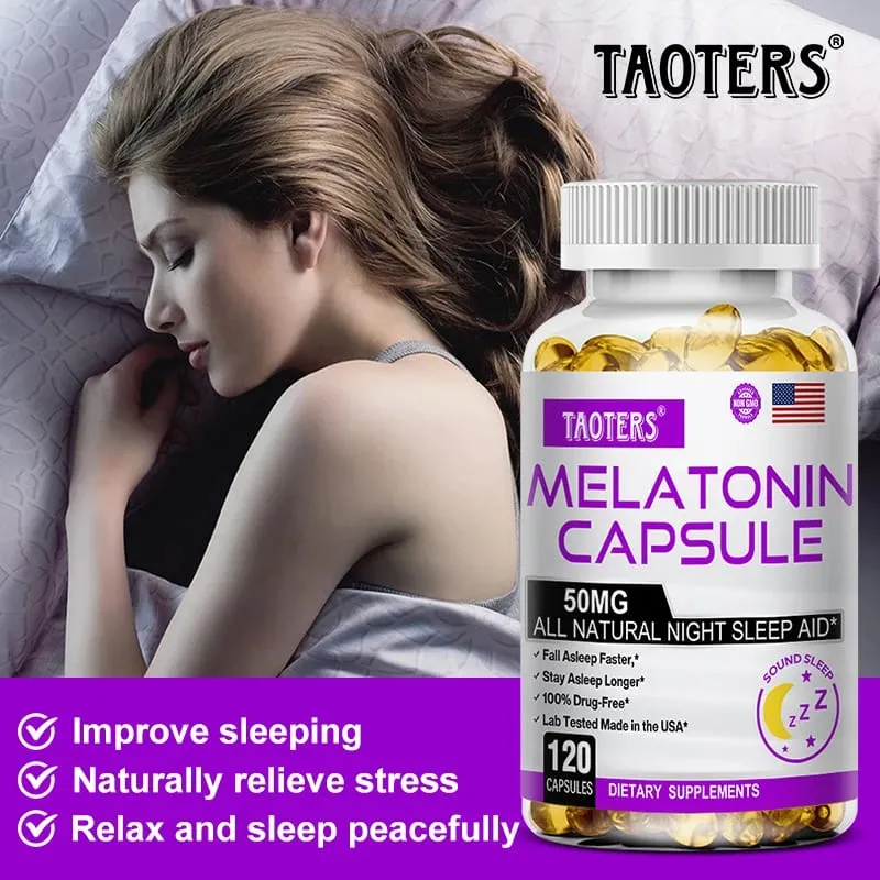 Κάψουλες μελατονίνης 50 mg - Συμπλήρωμα Φυσικού Βοηθήματος ύπνου για την Προώθηση του Γρήγορου Αποκοιμήματος Calm The Mind — image 4