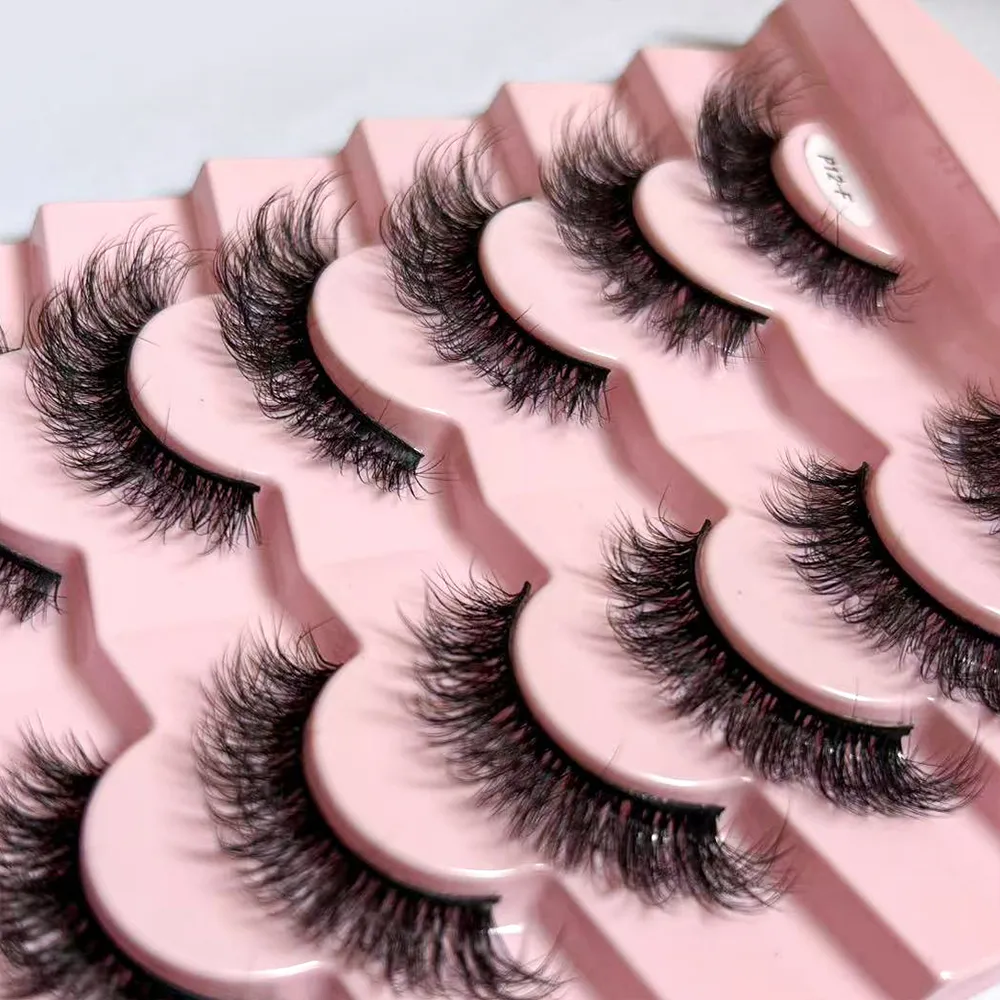 Κλασικές βλεφαρίδες 3D όγκου Faux Mink Lashes Φυσική εμφάνιση Χνουδωτές ψεύτικες βλεφαρίδες Wispy Cat Eye Lashes Αφράτες βλεφαρίδες 3D Mink — image 3