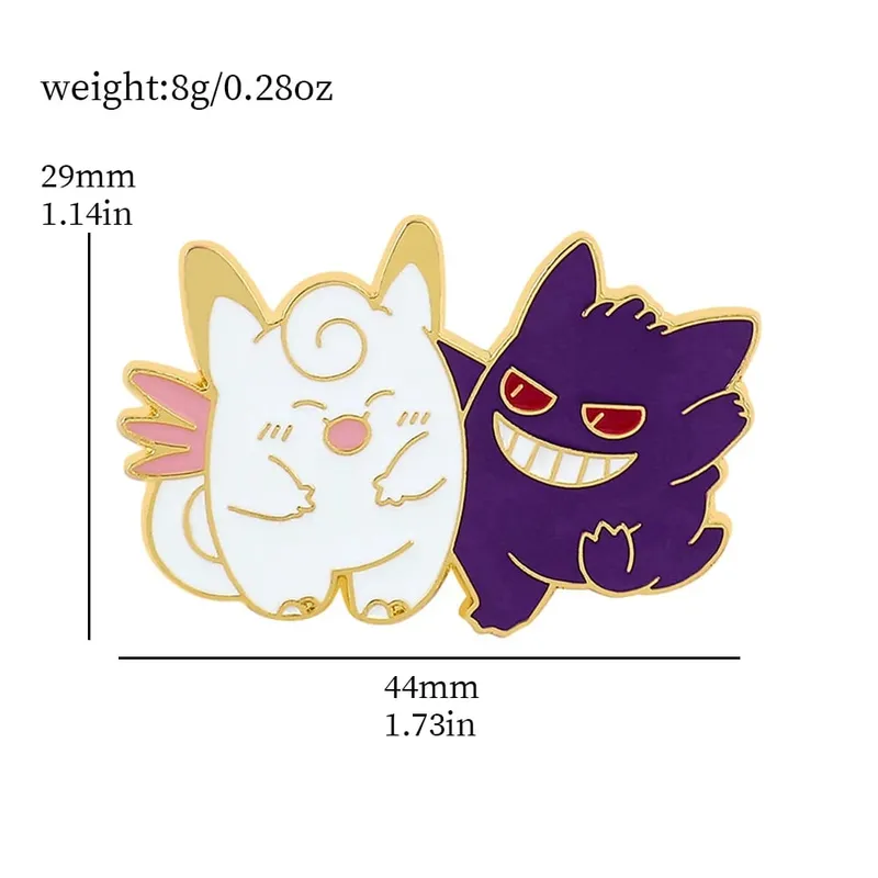 סיכות קריקטורה Gengar אנימה אמייל סיכות דש עבור אביזרי תרמיל אוסף אוסף סיכות תכשיטים — image 17