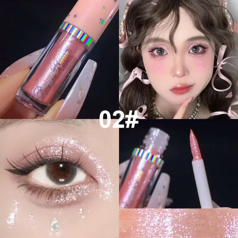 Blue Sequins Liquid Eyeshdaow Glitter Gel Fényes fémes szemceruza Pen Diamond Shimmer Vízálló Eye Beauty Party Smink eszköz — image 8