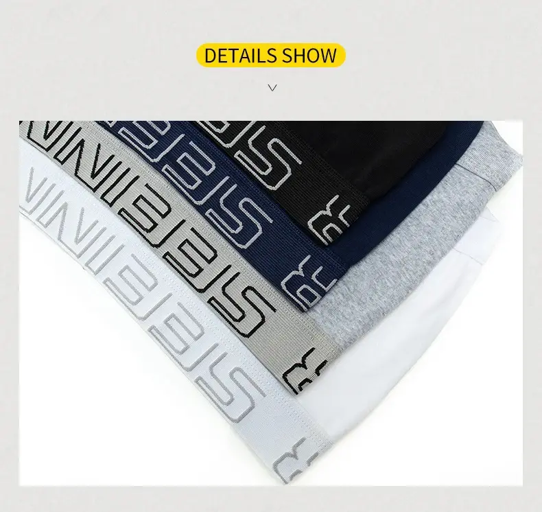 Seeinner Mens 복서 반바지 코튼 U 볼록한 주머니 속옷 부드럽고 편안한 속옷 Cueca Masculina M-XXL 블랙 화이트 그레이 — image 9