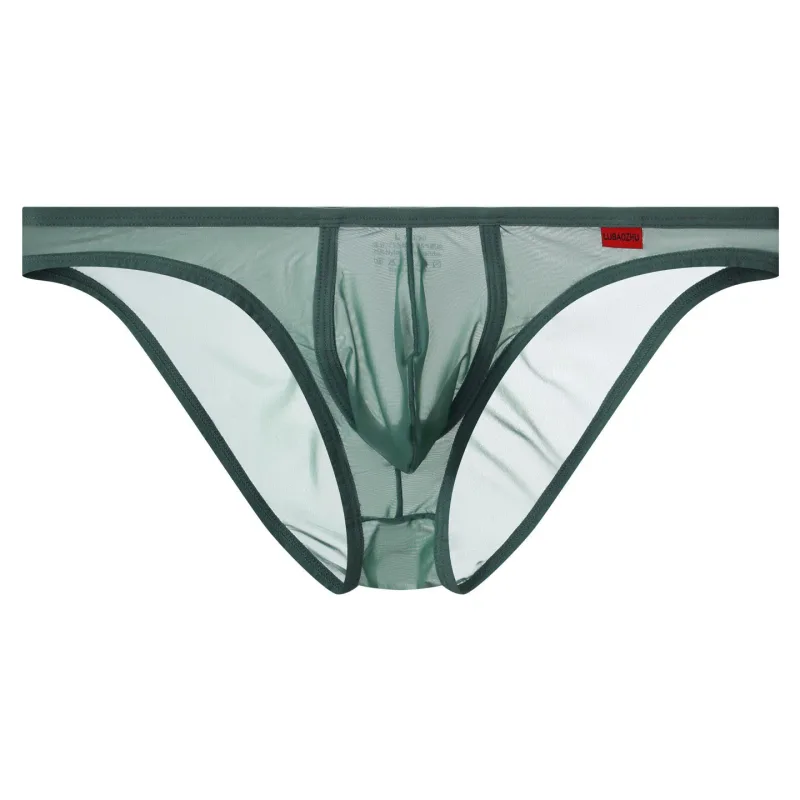 Ultra Thin Men's Underwear Large Pockets Triangular Underpants Transparent Lightweight Briefs