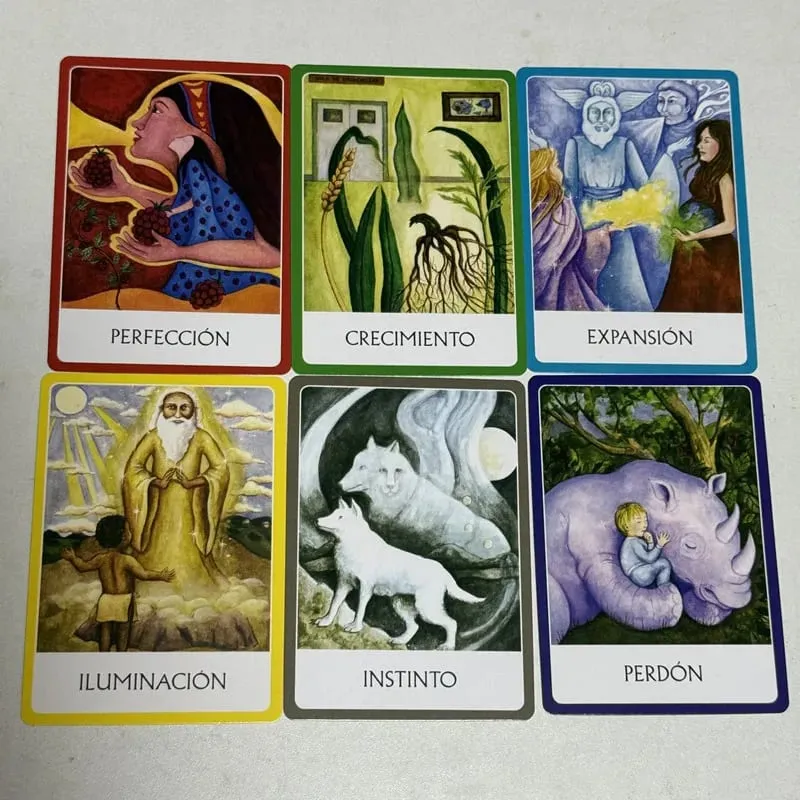 Chakras Oráculo De Los Chakra Oracle Cards 49 Deck 10,4*7,4cm Ισπανική Έκδοση Fate Divination Ταρώ Επιτραπέζιο παιχνίδι — image 2