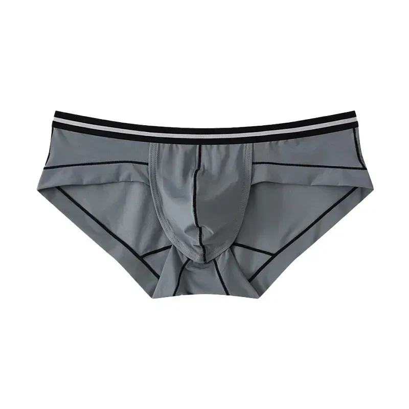 Ice Silk Briefs Seamless Panties Men Bulge Pouch Underwear Male Breathable Underpants Man Sexy U Convex Pouch Bikini Lingerie — image 28