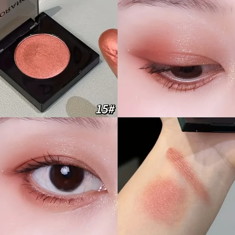 Herorange 16 Color Eyeshadow Palette Highlight Matte Shimmer Orange Brown Pink Champagne Waterproof Portable Festival Mak — image 11