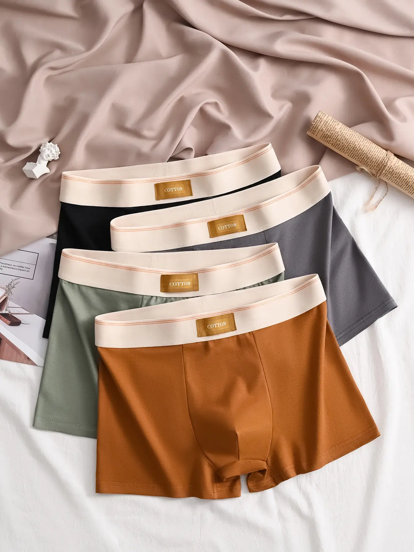 3Pcs High-Quality Cotton Men's Boxer Briefs Soft Healthy Casual Fashionable Sport Boxers Trendy Men's Shorts Underwear — image 7