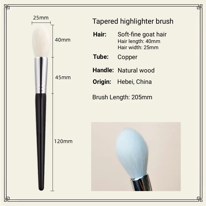 Highlighter Brush Makeup Natural Brushes Make Up Hair Goat Beauty Tools — image 2