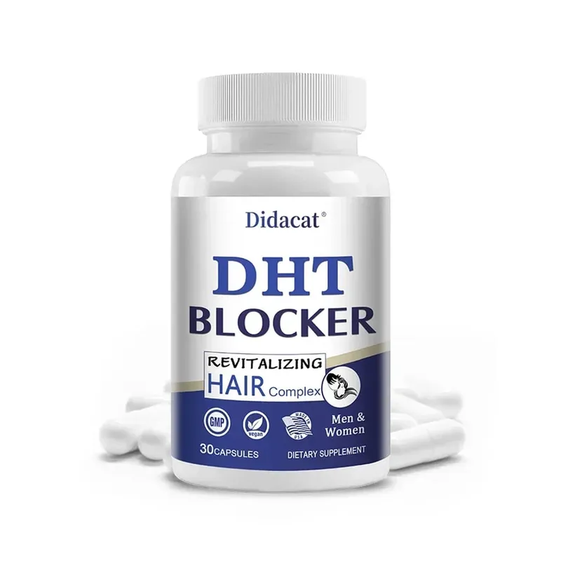 Didacat Advanced DHT Blocker Hair Growth Supplement for Hereditary Thinning Hair - for Men and Women Hair Loss