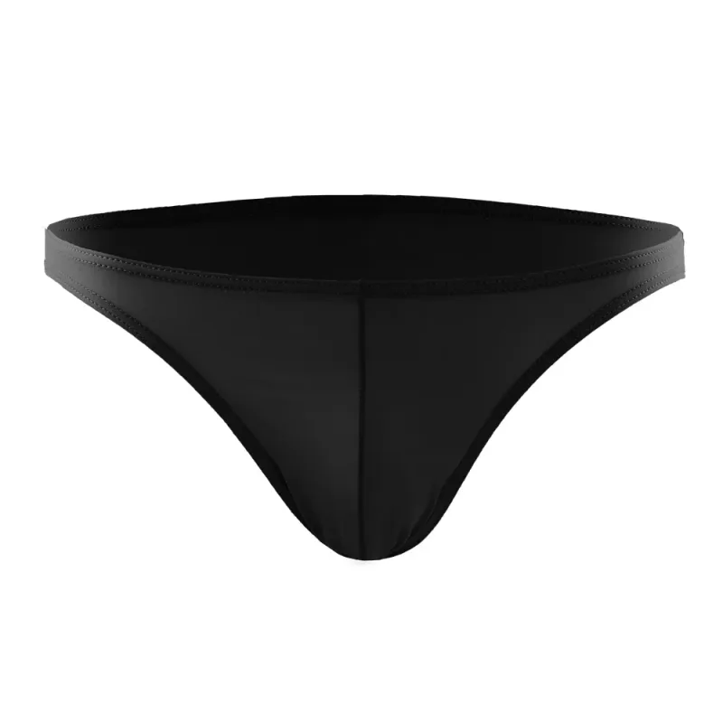 Summer Men's Breathable Ice Silk Underwear - Thin Style, Sexy Low-Waist Tight Fit, Seamless Small Triangle Bottom