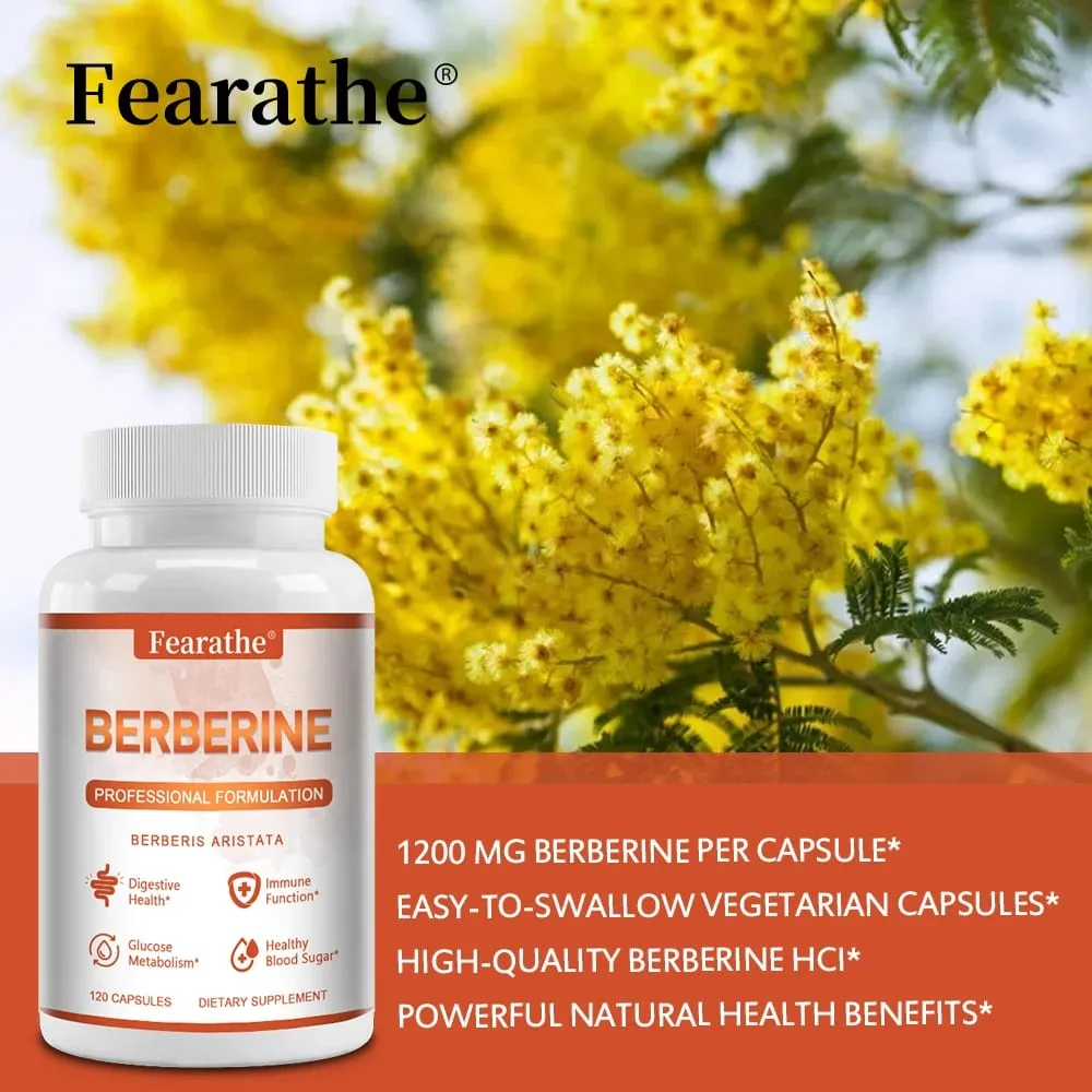 Premium Berberine - Supports Immune System Weight Management Digestive Health and GI Function Supplement 120 Capsules — image 5