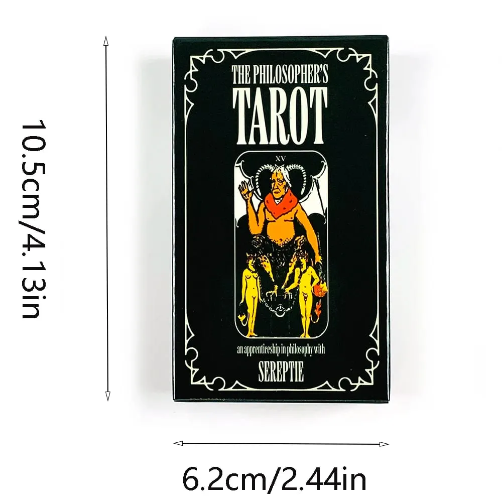 Νέο The Philosopher's Tarot Deck 78 Cards Αγγλική έκδοση Fate Prediction Πνευματικό επιτραπέζιο παιχνίδι μαντείας για αρχάριους Ταρώ — image 6