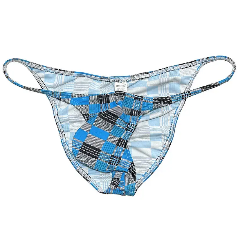Men's Cheeky Briefs Underwear Pouch Male Ruched Bikini Swimwear Sexy Underpants High Elasticity, Low Waist, Floral Print sexy — image 1