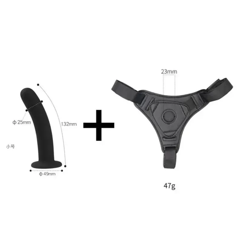 Lesbian Realistic Strapon Dildo Panties Strap-on Harness Belt with Silicone Anal Plug Suction Cup for Women Gay Sex Toys