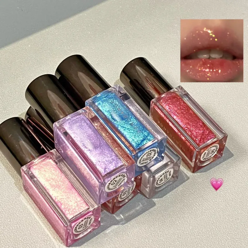 Herorange Star Shine Glitter Lip Gloss Shimmer Fine Glitter Long Lasting Moisturizing Non Sticky Glossy Lip Makeup — image 4