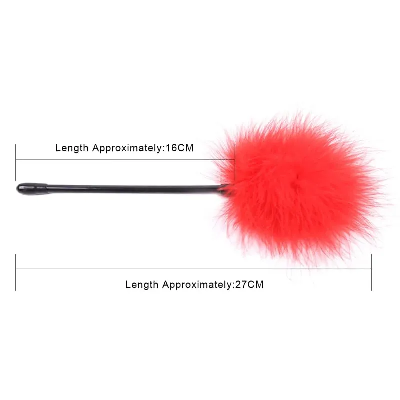 Sex Toys For Women Bdsm Set Sexy Leather Plush Sex Toys Bondage Kit Handcuffs Feather Blindfold Fetish Flirt Goods For Adults — image 5