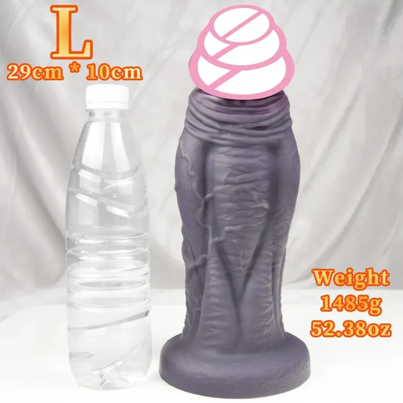 Τεράστιο πρωκτικό Dildo Buttplug Αυνανιστής πρωκτού σιλικόνης με 4 μεγέθη Big Dick Prostate Massager Spot Stimulation Sex Toys 18+ — image 8
