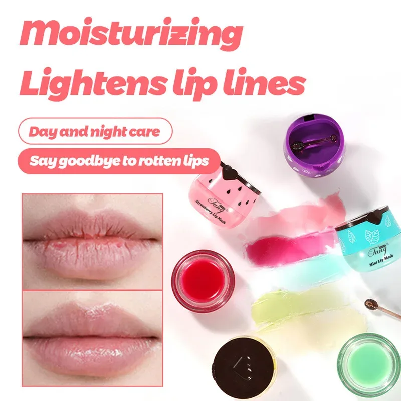5,5 g Lip Sleep Mask Night Sleep Maintenance Ενυδατικό Lip Gloss Bleach Cream Θρεπτική Περιποίηση χειλιών Φράουλα Μέλι — image 5
