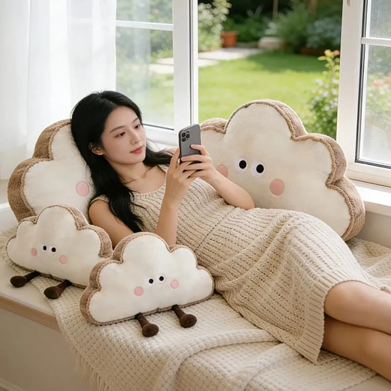 35~65 εκ. Toast Cloud Λούτρινο Μαξιλάρι Kawaii Humanoid Decor Στήριγμα μαξιλαριού πλάτης καρέκλας καναπέ από βελούδινο δώρο — image 2