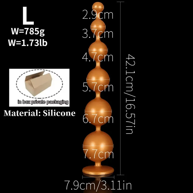Super Long Anal Beads Anal Plug Prostate Massage Big Butt Plug Vaginal Balls Anal Stimulation Pull Bead Dildo Deep Anal Sex Toys — image 9