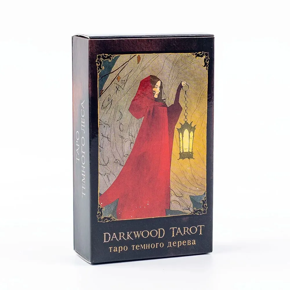 таро темного дерева Darkwood Tarot 78 Cards Deck Russian Visions Divination Edition Deck Επιτραπέζια παιχνίδια 10,3x6CM