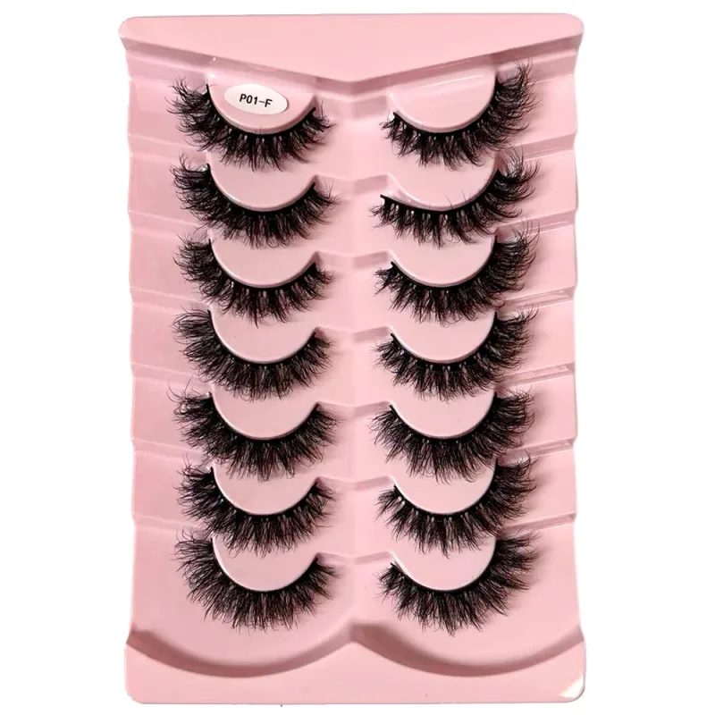 Κλασικές βλεφαρίδες 3D όγκου Faux Mink Lashes Φυσική εμφάνιση Χνουδωτές ψεύτικες βλεφαρίδες Wispy Cat Eye Lashes Αφράτες βλεφαρίδες 3D Mink — image 8