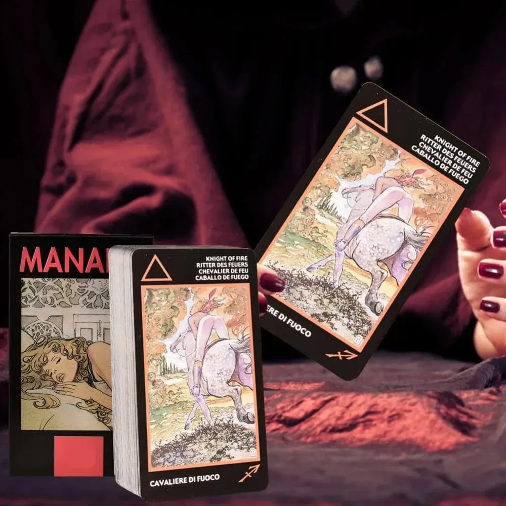 Manara Erotic Tarot Deck Art Illustrated Divination Oracle Cards for Tarot Readers Spiritual Reading and Personal Collection