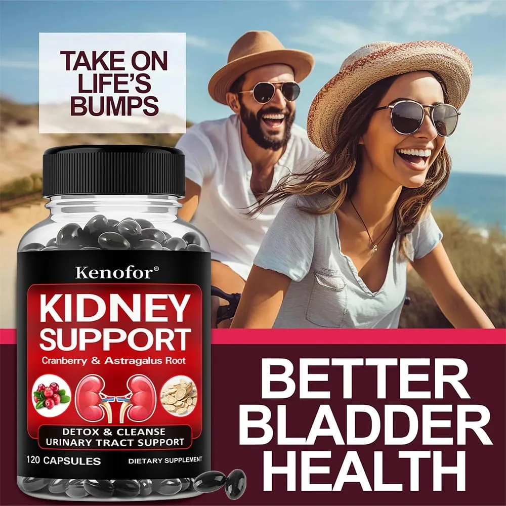 Suplemento de desintoxicação para limpeza de suporte renal - com raiz de cranberry e astrágalo - apoia a saúde do trato urinário e da bexiga