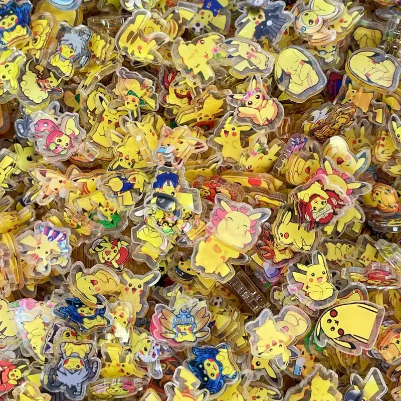 Pokemon Acrylic DIY Patch Kawaii Pendant Ειδικού σχήματος κοπής Anime Cartoon διπλής όψης Υλικό φουρκέτας μπρελόκ εκτύπωσης — image 10