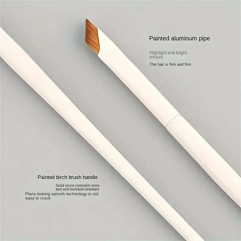 1pc porcelana branco precisão ângulo lápis delineador e conjunto de escova de sobrancelha-pincel de náilon adequado para todos os tipos de pele — image 4