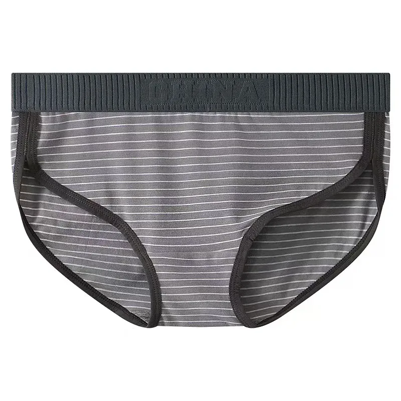 Men's Cotton Low Waist Elastic Sexy Loose Breathable Youth Pant Headband Underwear Summer Cotton Briefs — image 9