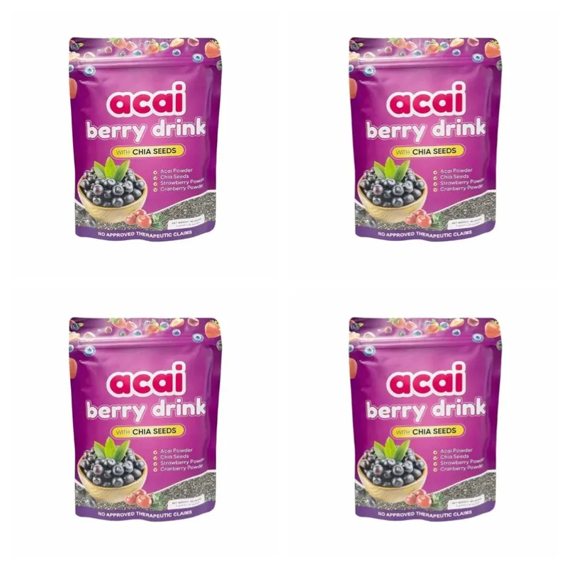 Acai Berry Drink Powder with Chia Seeds Strawberry Cranberry For Antioxidant Daily Wellness & Immune System Support Adult 40g — image 11