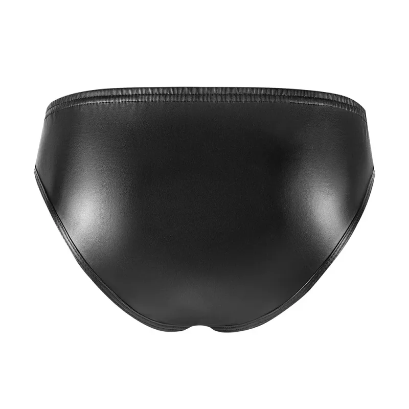 New PU Faux Leather Mens Bikini Briefs Trunks Slips Tights Hot Sexy Underwear Jockstrap Calzoncillos Ropa Panties Tanga Thong — image 11